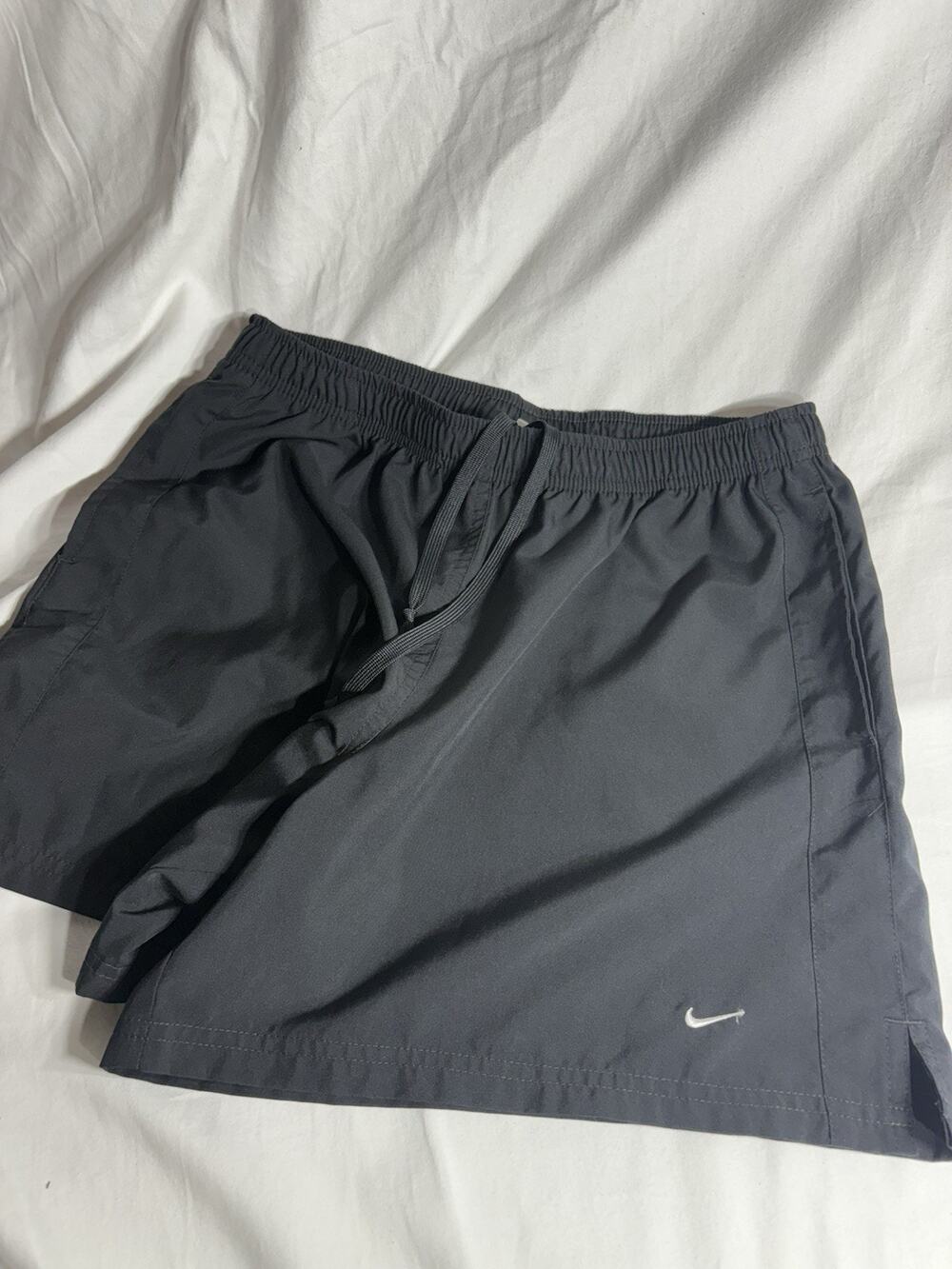 Nike Shorts Womens Large Black White Swoosh Athletic Gym Running Outdoors Size M
